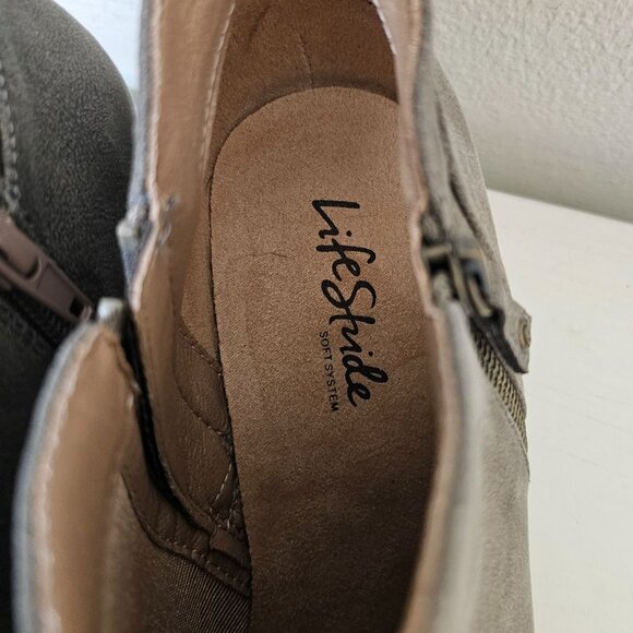 LifeStride Womens Sz 9.5 W Blake Zip Ankle Bootie Western Comfort Casual Boots - Picture 6 of 9